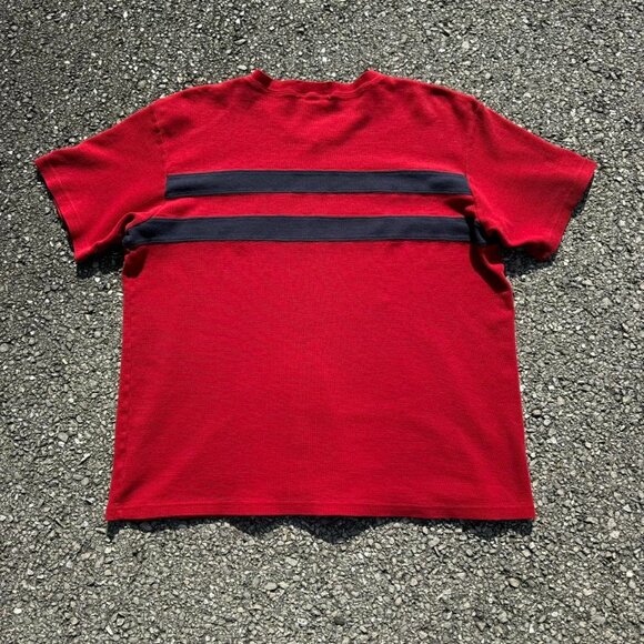 Vintage 2000s‎ Polo Sport Red Navy Striped Shirt - Picture 2 of 8
